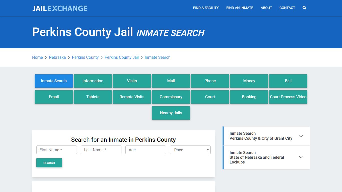 Perkins County Jail, NE Inmate Search: Roster & Mugshots