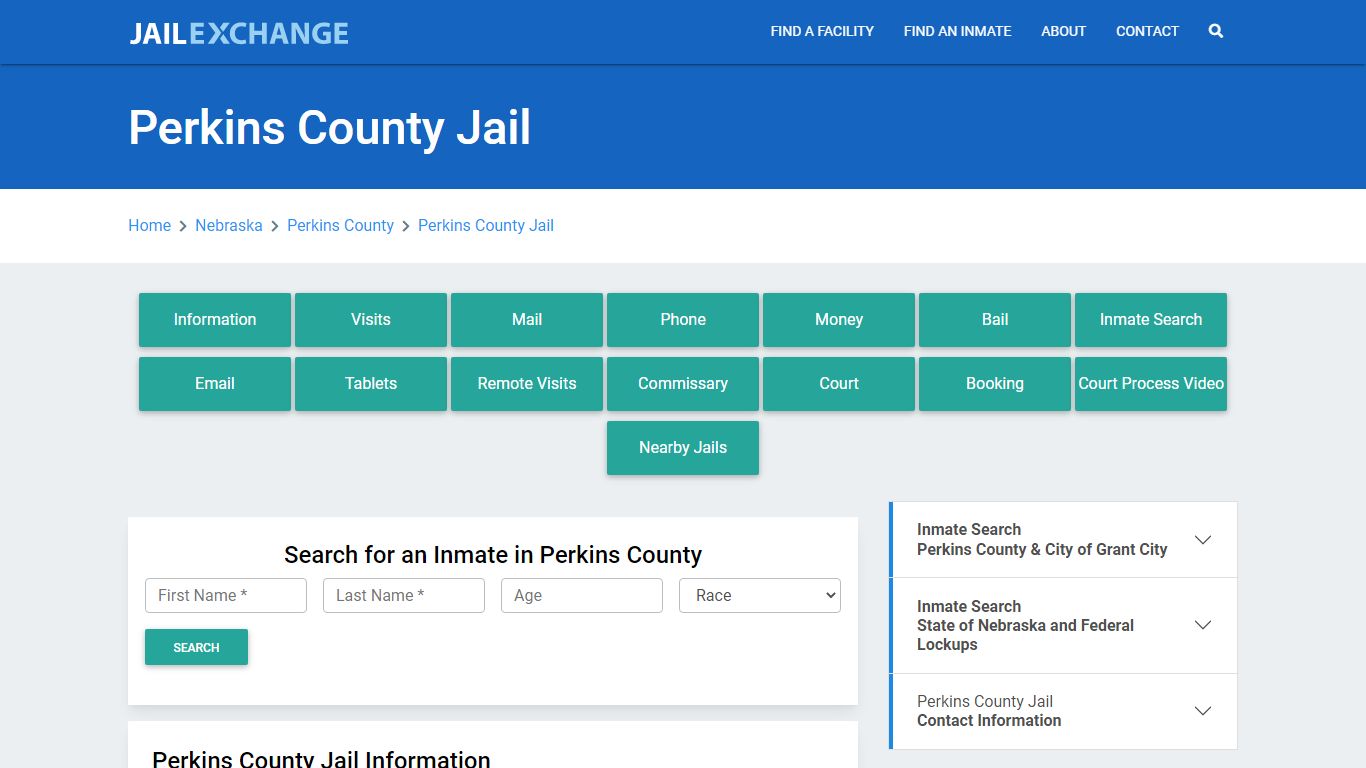 Perkins County Jail Roster Lookup, NE, Inmate Search